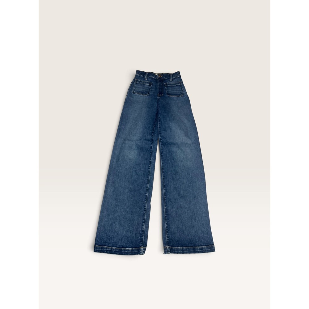 Madewell Emmett Wide Leg Jeans Womens 24 Tall High Rise Medium Wash NR844